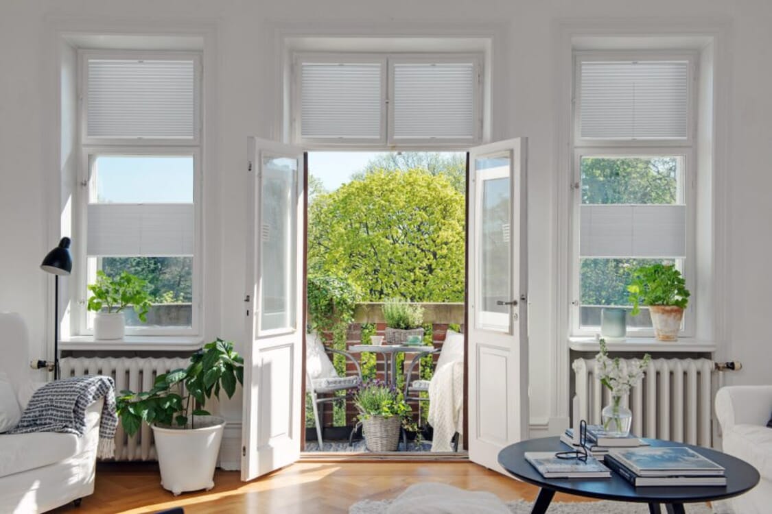 Plissee 1856 Wohnzimmer Grau