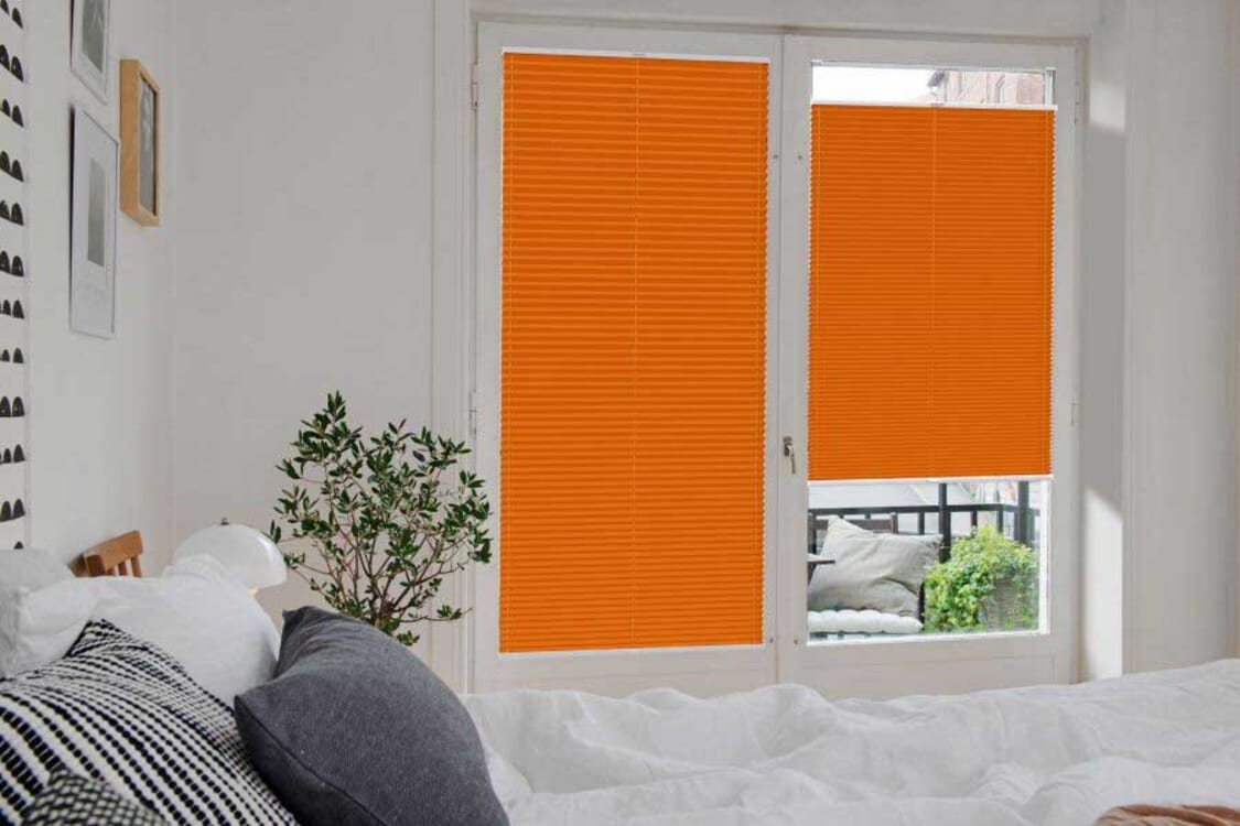 Plissee 1102 Schlafzimmer Orange