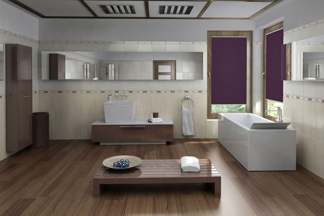 Plissee Blackout Color 1548 Badezimmer