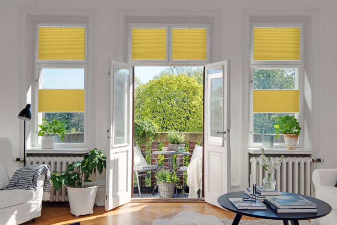 Plissee 2248 Wohnzimmer Gelb