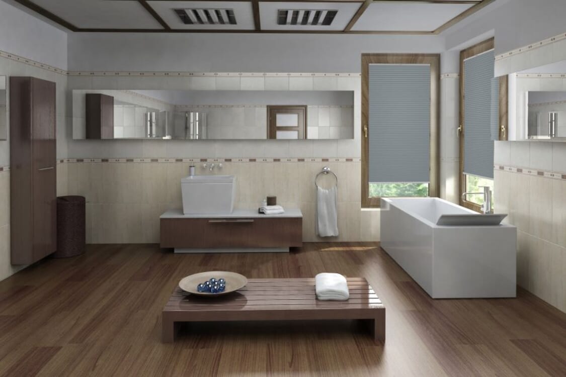 Plissee Duale Blackout 1429 Badezimmer