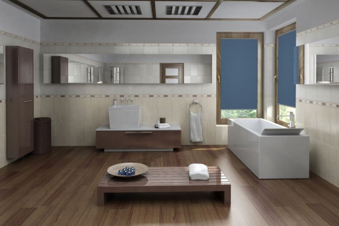 Plissee Duale Blackout 1431 Badezimmer