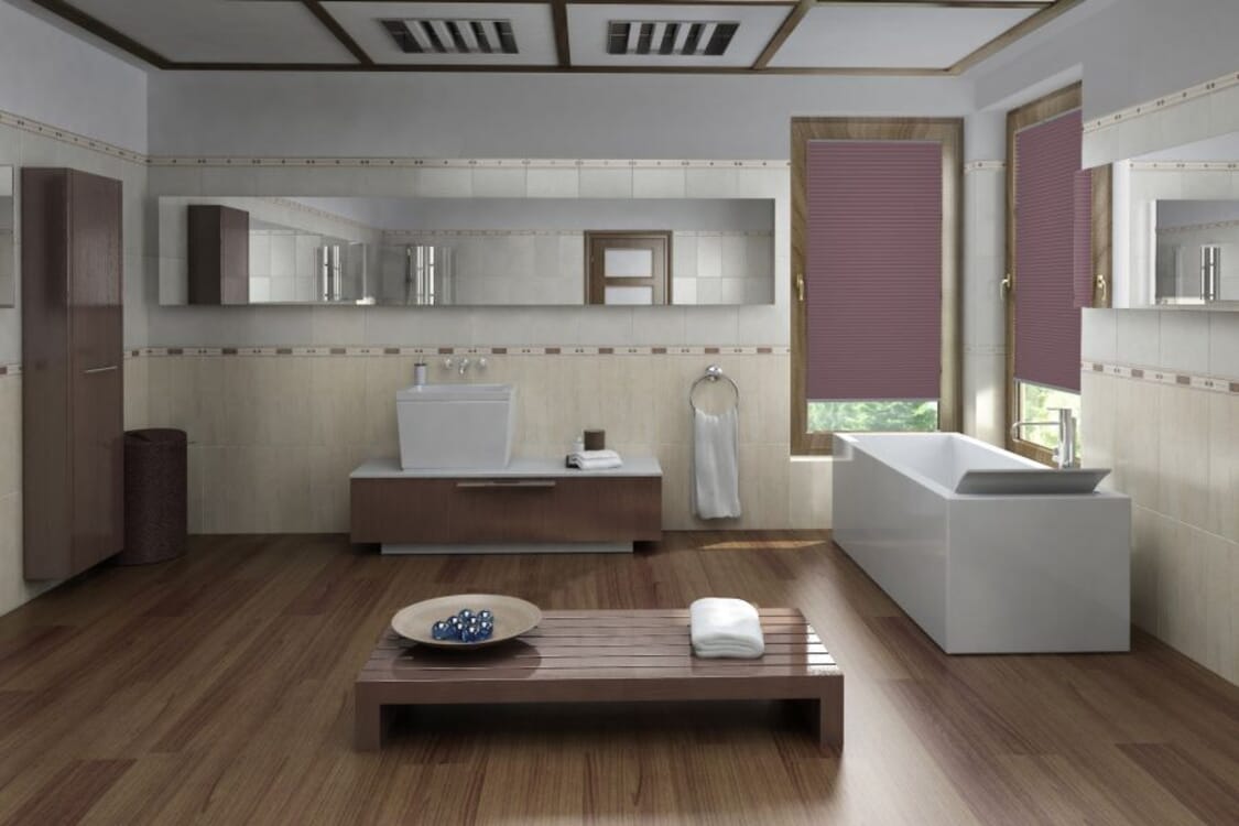 Plissee Duale Blackout 1432 Badezimmer