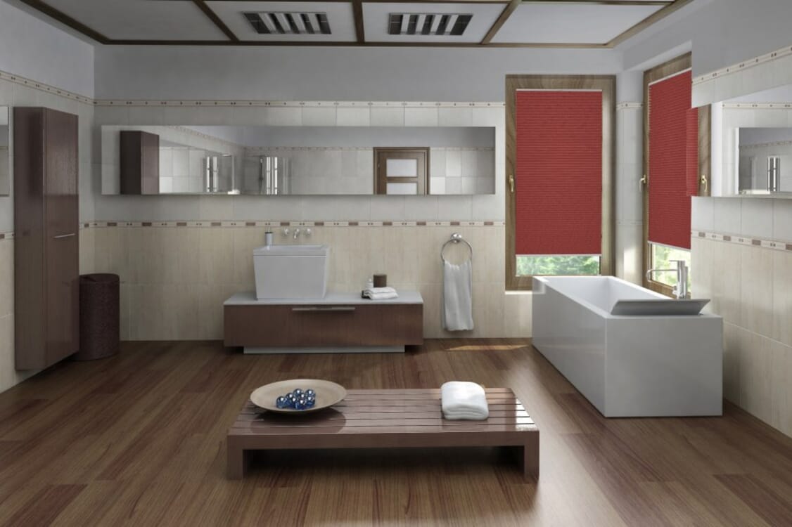 Plissee Duale Blackout 2063 Badezimmer