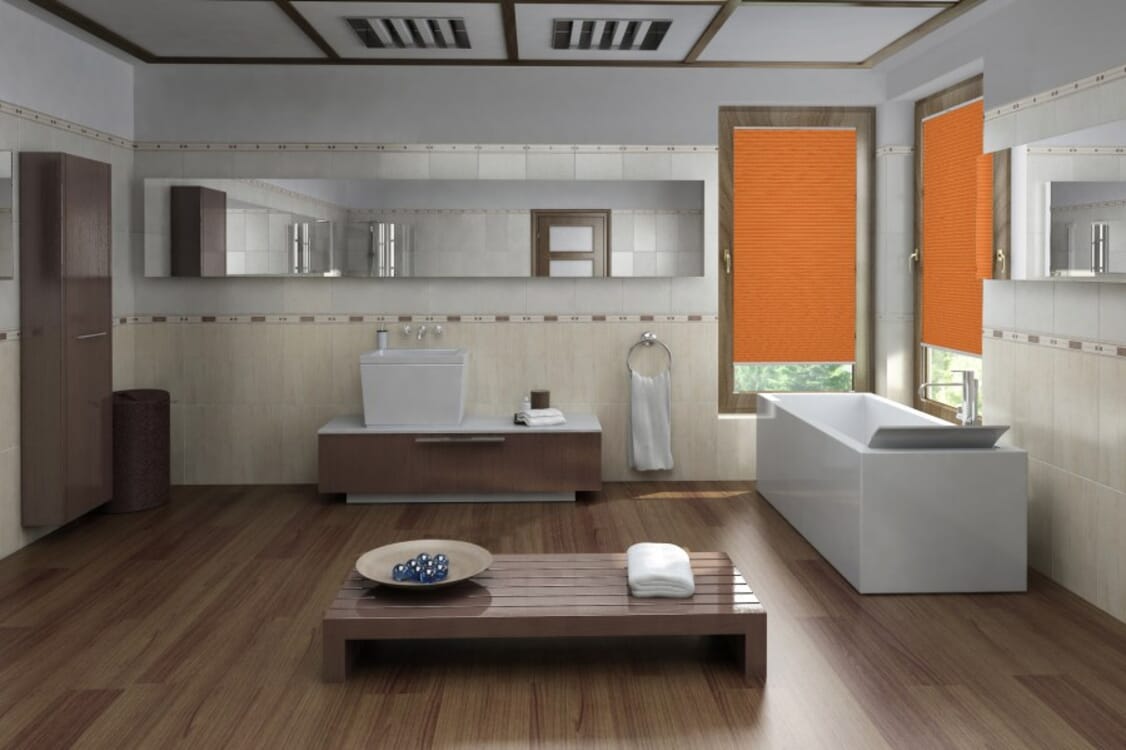 Plissee Duale Blackout 2064 Badezimmer