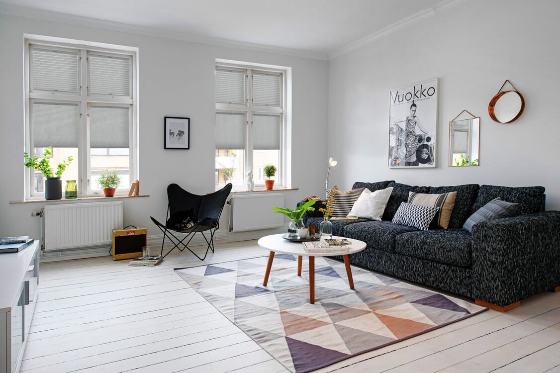 Plissee Fibre 1966 Wohnzimmer