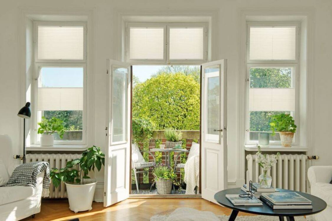 Plissee 1777 Wohnzimmer Weiß