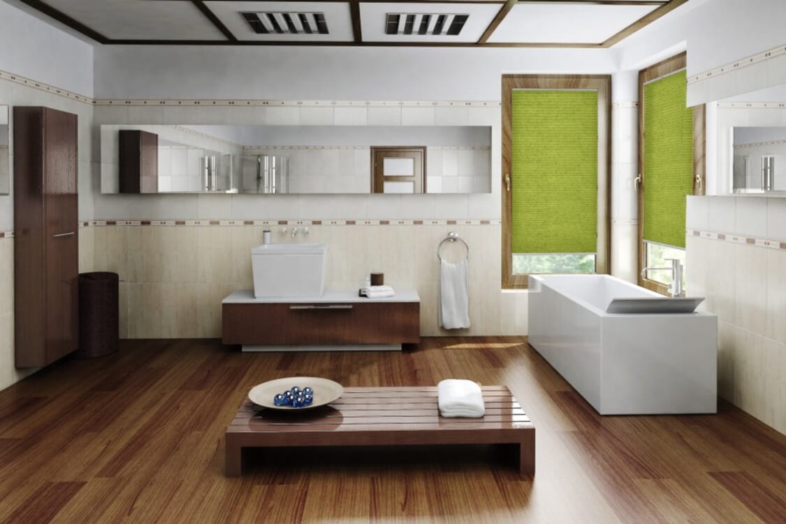 Plissee Freja Perl 1791 Badezimmer