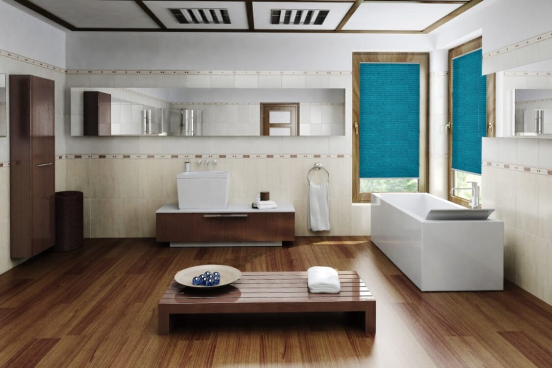 Plissee Freja Perl 1794 Badezimmer
