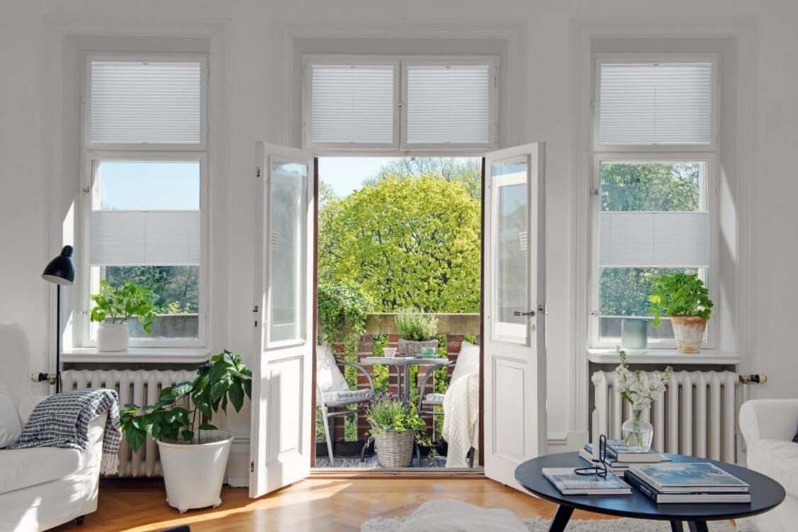 Plissee 1912 Wohnzimmer Grau