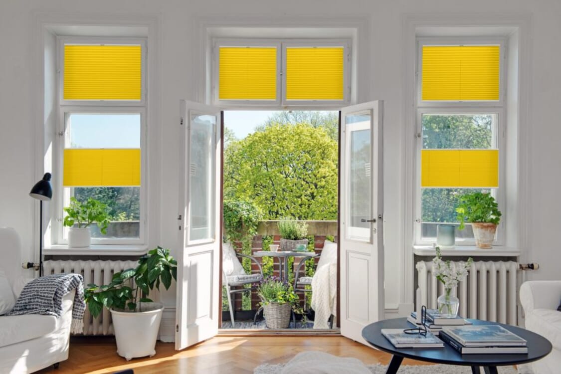 Plissee 1584 Wohnzimmer Gelb