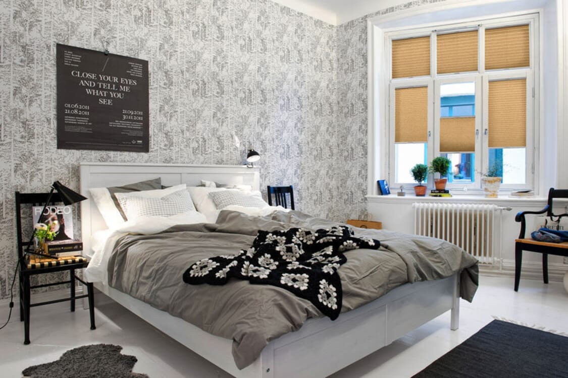 Plissee 4176 Schlafzimmer Braun