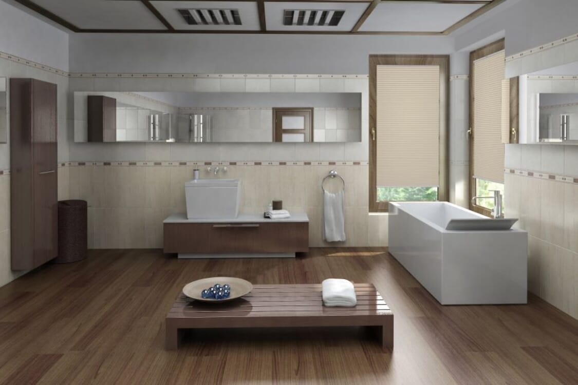 Plissee Shade Pearl 1381 Badezimmer