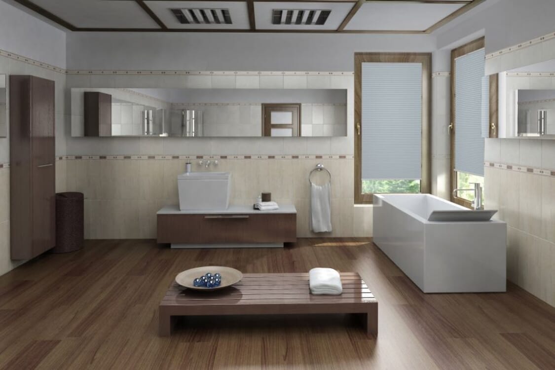 Plissee Shade Pearl 1383 Badezimmer