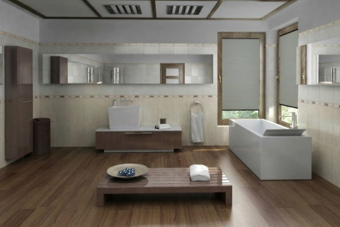 Plissee Shade Pearl 1880 Badezimmer