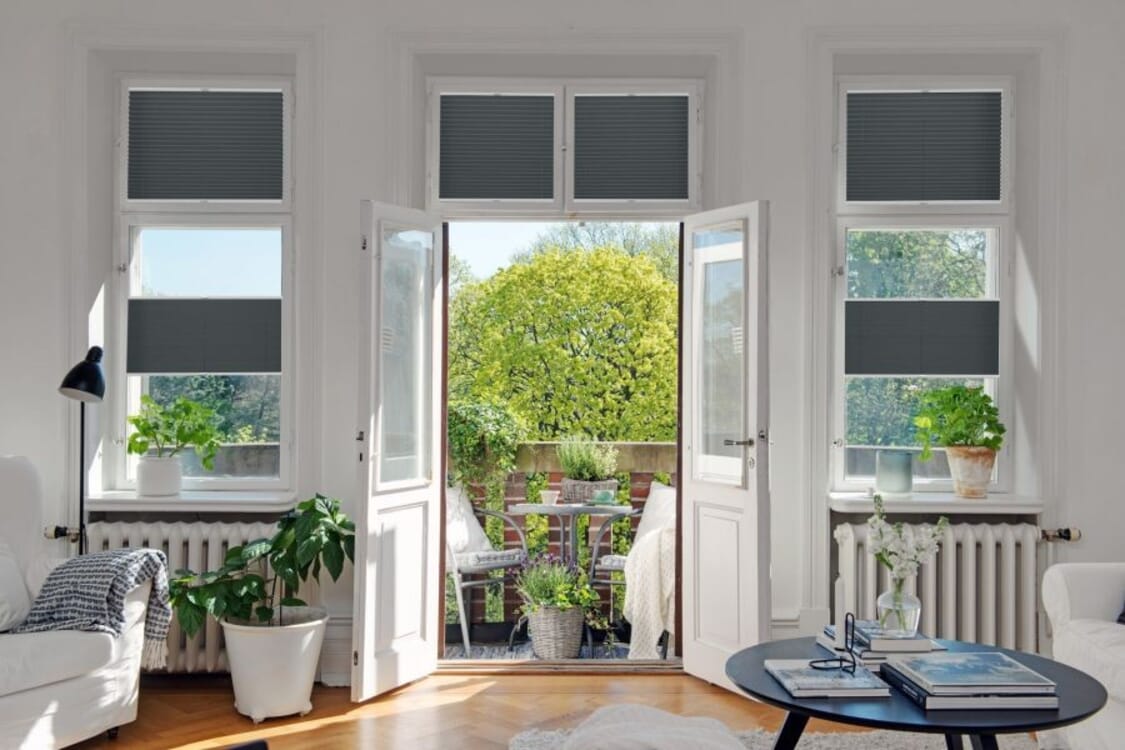 Plissee 1501 Wohnzimmer Grau