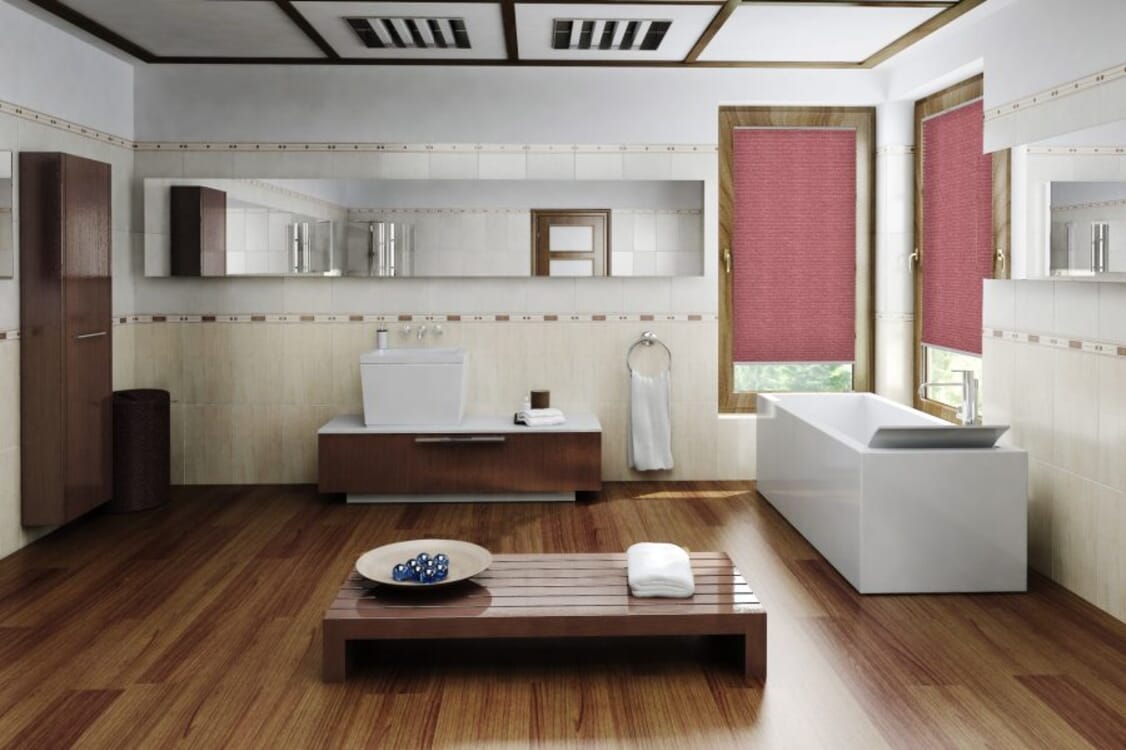 Plissee Wabe Antico 2213 Badezimmer