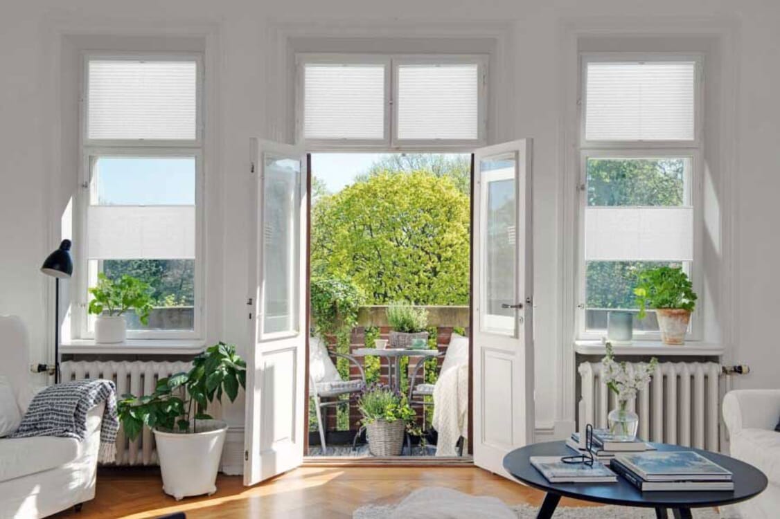 Plissee 2076 Wohnzimmer Weiß