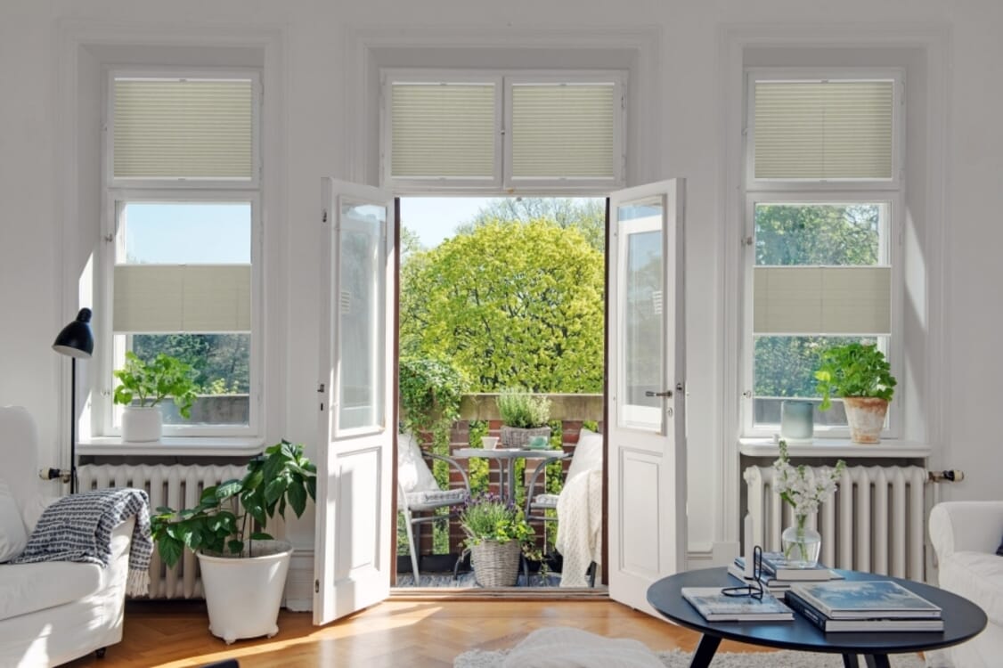 Plissee 2078 Wohnzimmer Grau