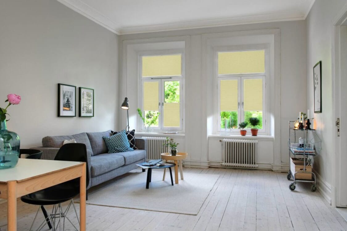Plissee 4225 Wohnzimmer Gelb