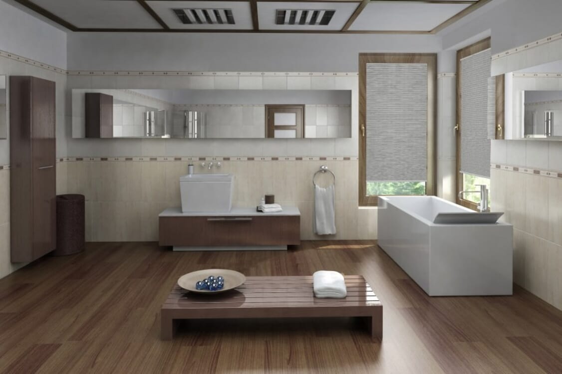 Plissee Wabe Calma 2155 Badezimmer