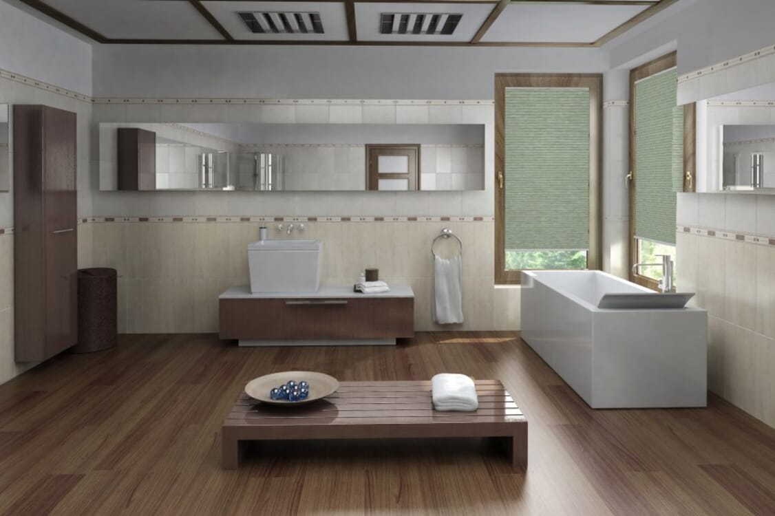Plissee Wabe Calma 2156 Badezimmer
