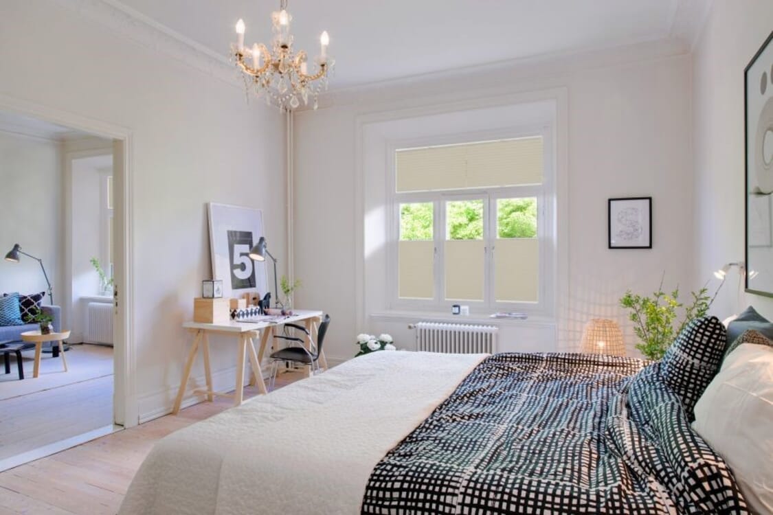 Plissee Casato Blackout 4412 Schlafzimmer