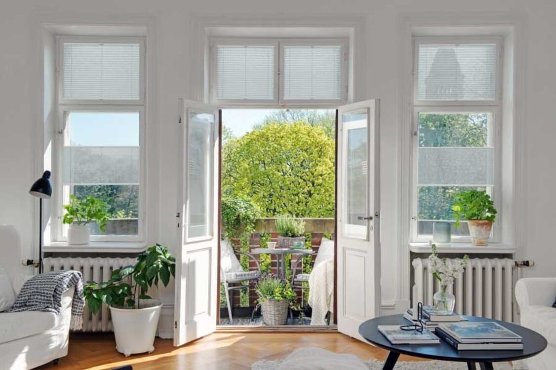 Plissee 2133 Wohnzimmer Grau