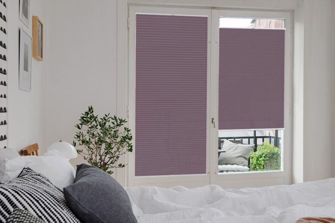 Plissee Wabe Lux 2239 Schlafzimmer