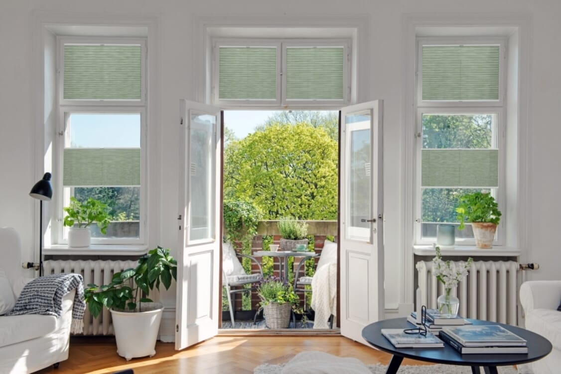 Plissee 2150 Wohnzimmer Grau