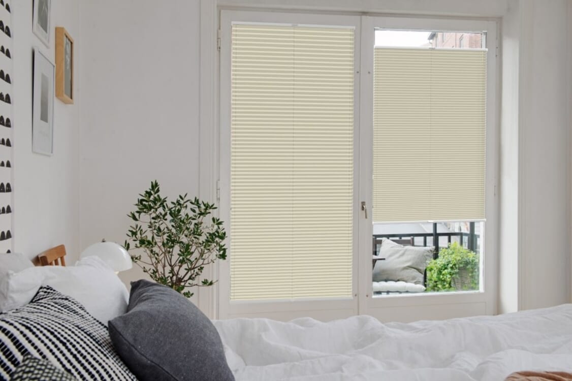 Plissee Wabe Rimano 4381 Schlafzimmer