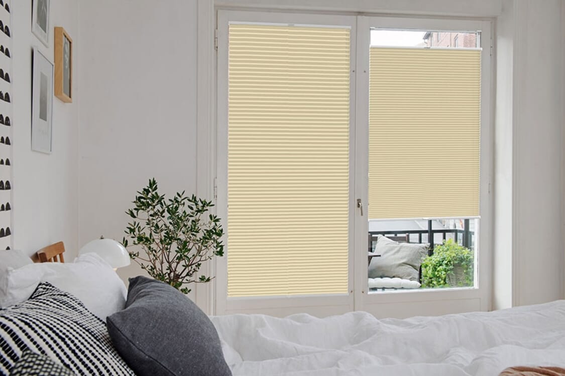 Plissee Wabe Rimano 4383 Schlafzimmer