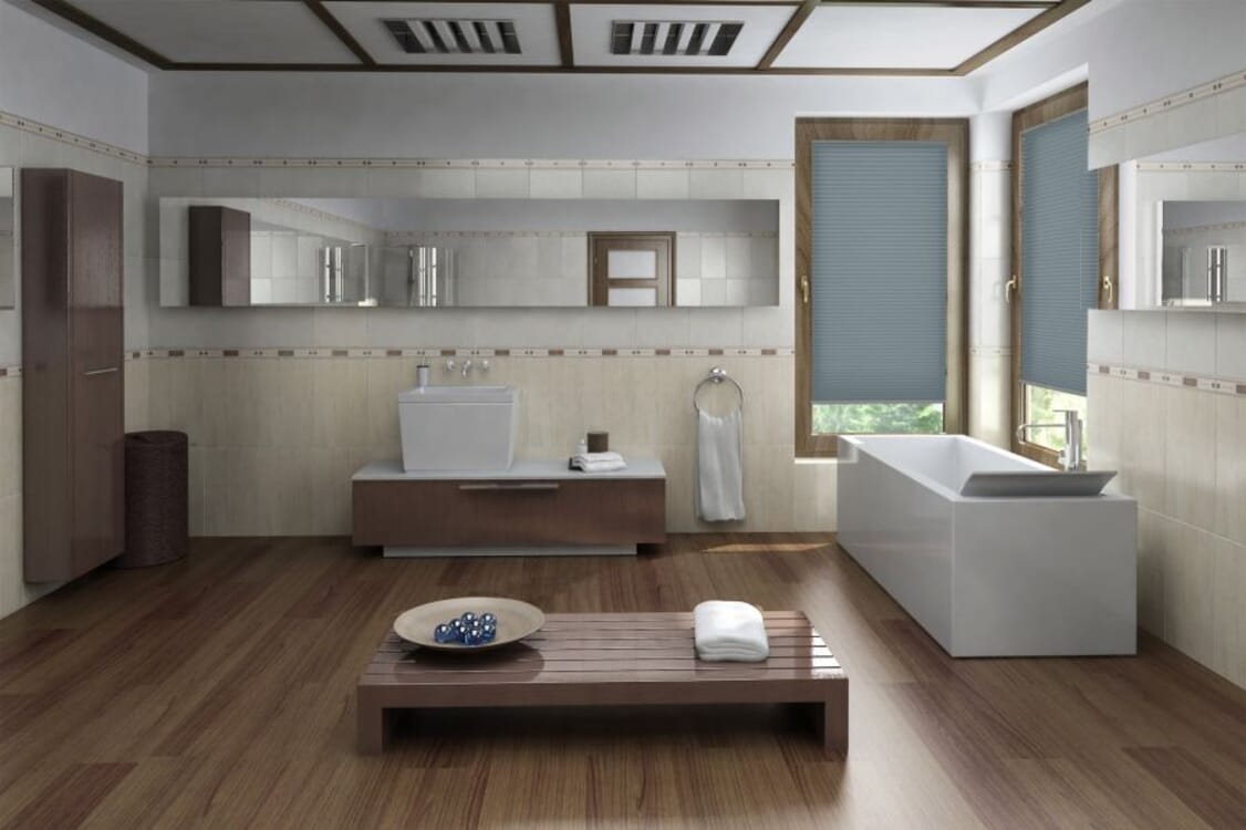 Plissee Wabe Uni 1514 Badezimmer