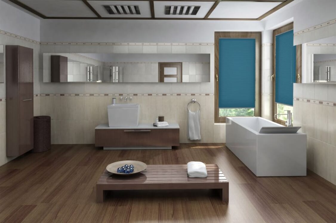 Plissee Wabe Uni 1515 Badezimmer