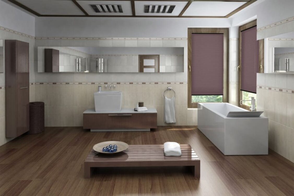 Plissee Wabe Uni 1517 Badezimmer