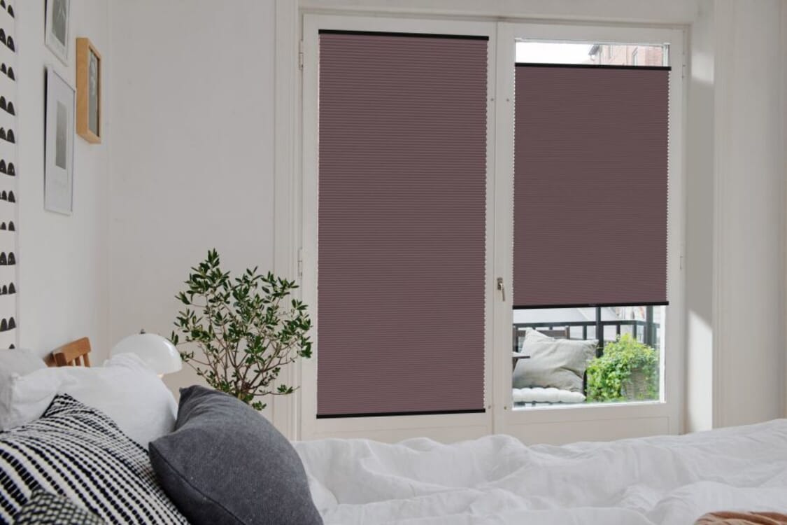 Plissee Wabe Uni 1517 Schlafzimmer