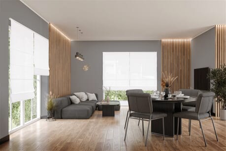 Raffrollo Filora 9317 im Wohnzimmer