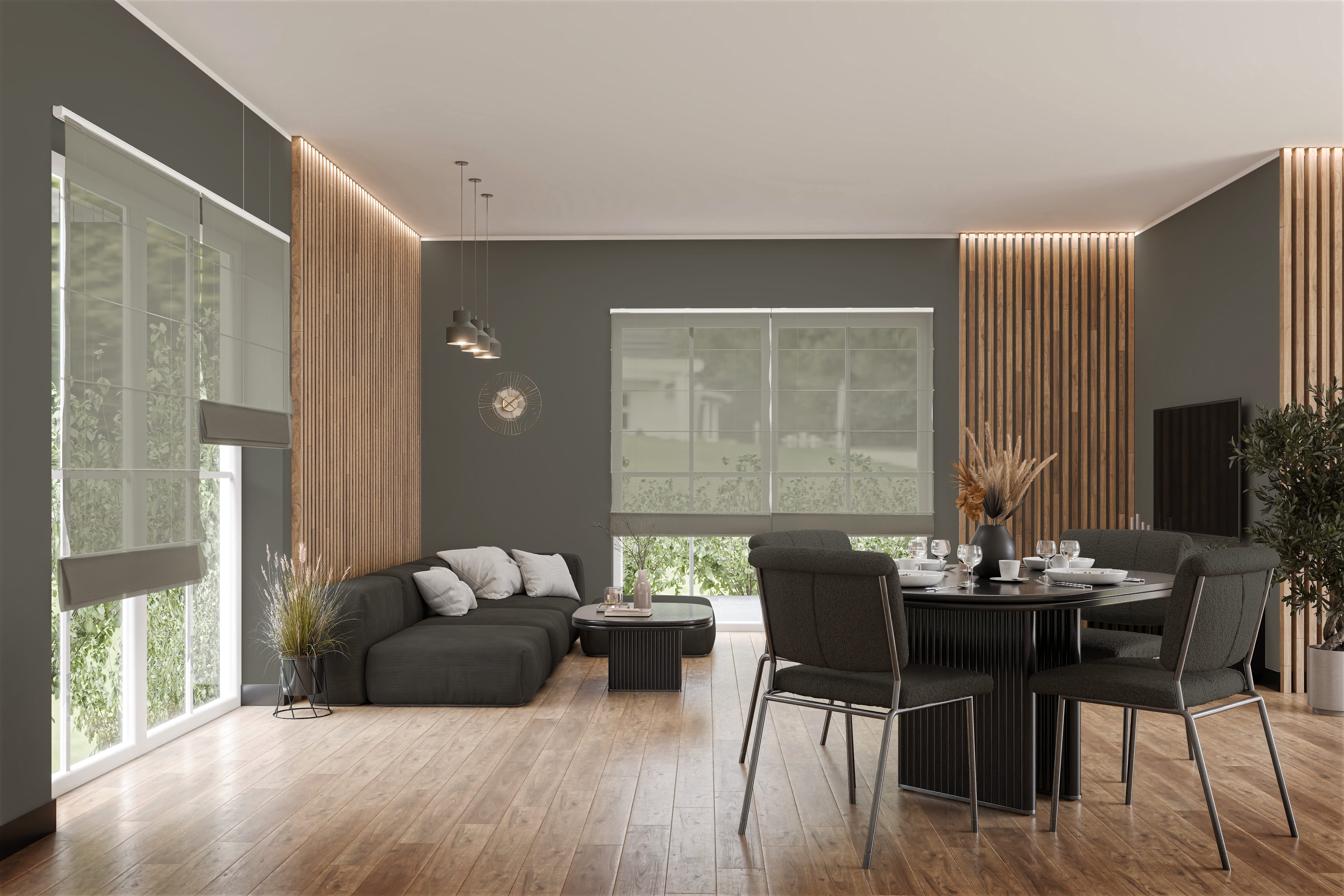 Raffrollo Portiva 9398 Wohnzimmer