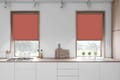 Rollo Basic Dimout 3735 in rot - Küche