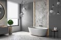 Rollo Greve 3712 in grau - Badezimmer