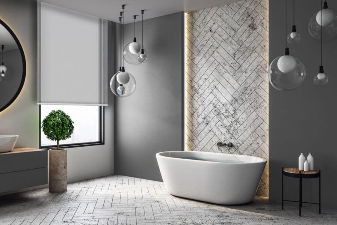 Rollo Greve 3715 in mittelgrau - Badezimmer