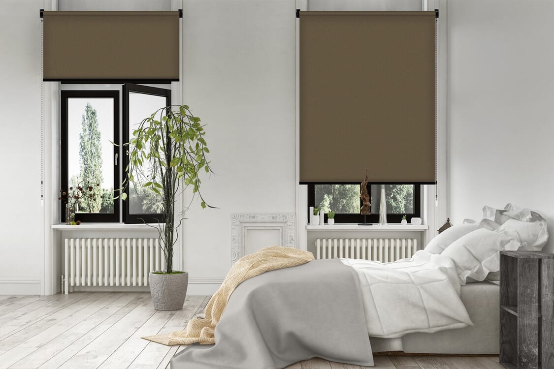 Rollo Grezzo Blackout 3871 Schlafzimmer