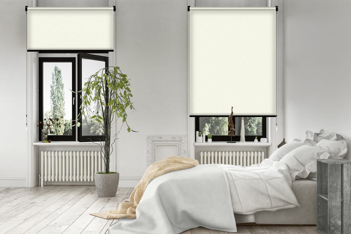 Rollo Grezzo Blackout 3872 Schlafzimmer