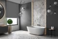 Rollo Grezzo Blackout 3873 Badezimmer