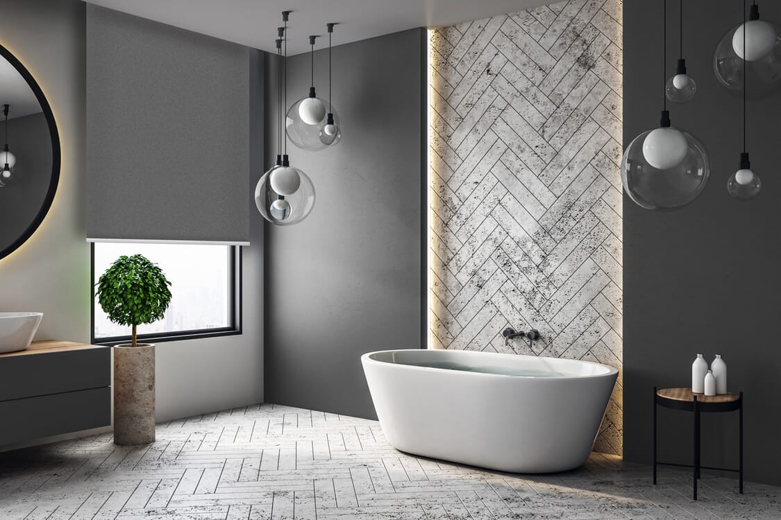Rollo Grezzo Blackout 3873 Badezimmer