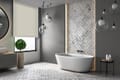 Rollo Grezzo Blackout 3876 Badezimmer