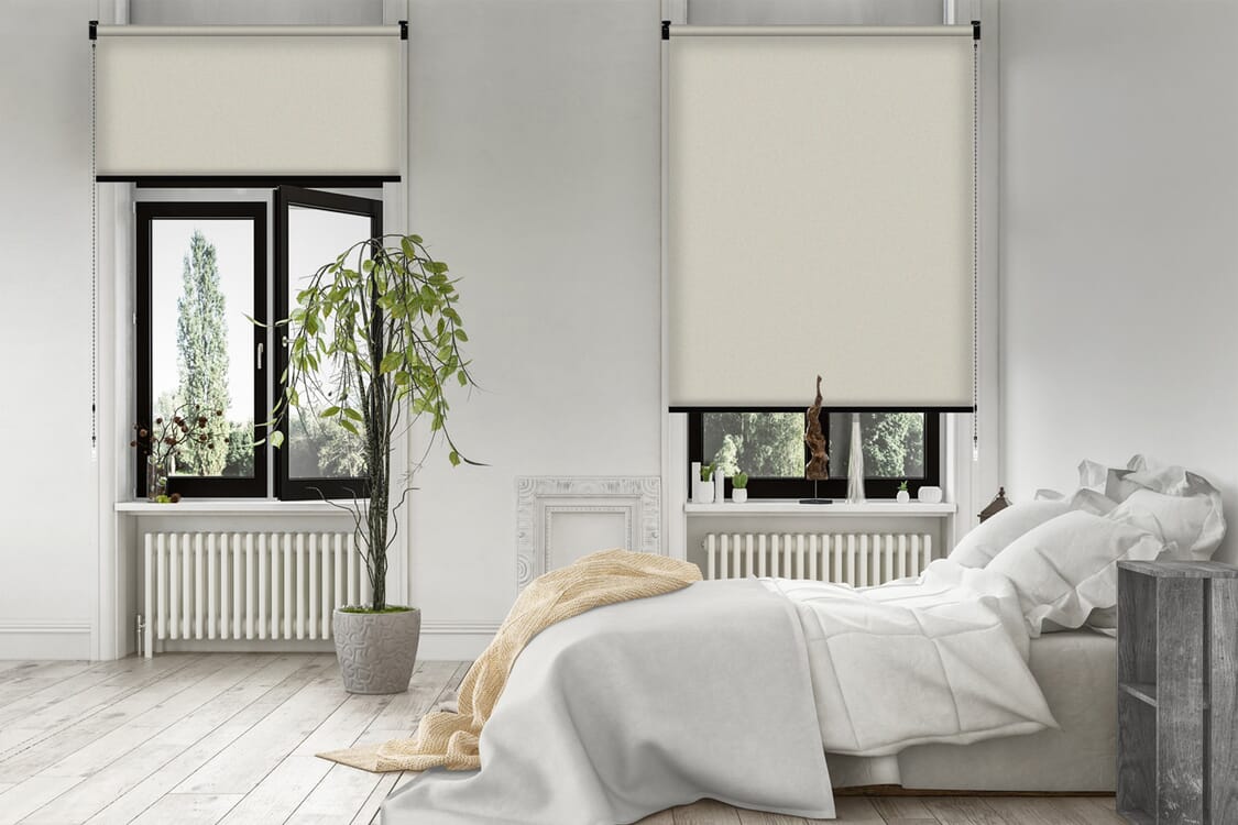 Rollo Grezzo Blackout 3876 Schlafzimmer