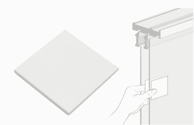 Magnetgriff aus Aluminium für Schiebegardinen