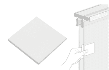 Magnetgriff aus Aluminium für Schiebegardinen