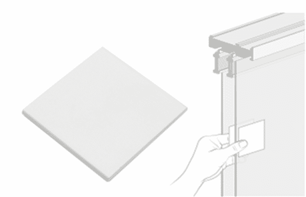 Magnetgriff aus Aluminium für Schiebegardinen